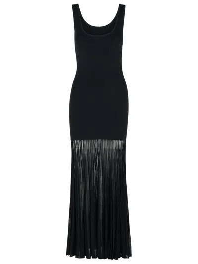 Michael Kors Sleeveless Sheer Maxi Dress In Black In Black
