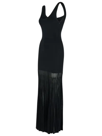 Michael Kors Sleeveless Sheer Maxi Dress In Black In Black