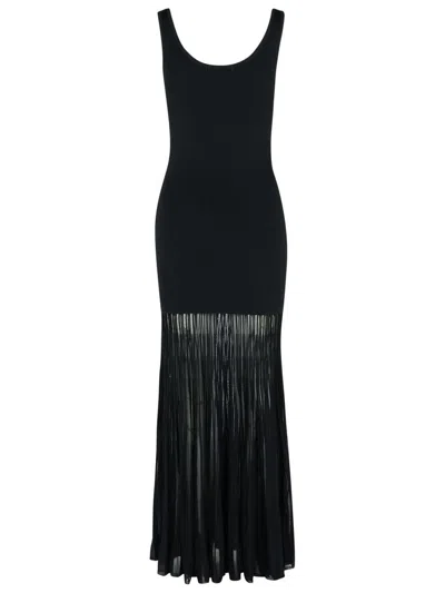 Michael Kors Sleeveless Sheer Maxi Dress In Black In Black