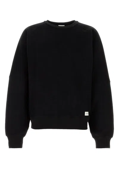 Saint Laurent Cotton Sweatshirt In Black
