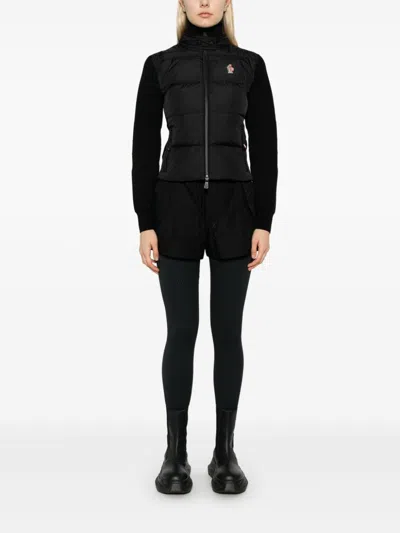 Moncler Padded Zip-up Jacket In Black