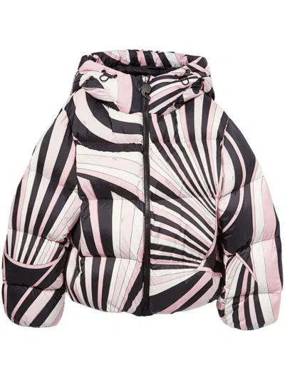 Pucci Iride-print Puffer Jacket In Pink