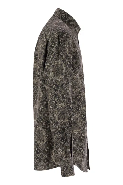Brunello Cucinelli Paisley Print Cotton Shirt