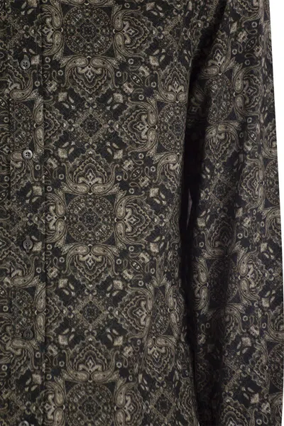 Brunello Cucinelli Paisley Print Cotton Shirt