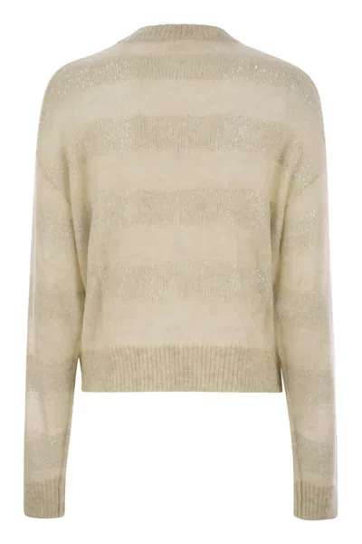 Brunello Cucinelli Striped Mohair And Wool Sweater