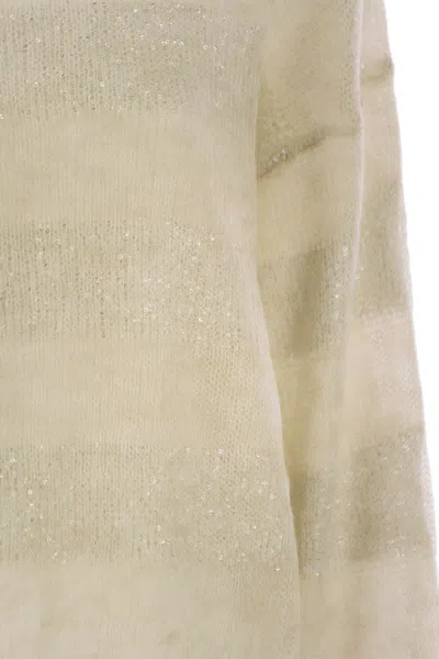 Brunello Cucinelli Striped Mohair And Wool Sweater