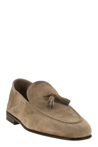 Brunello Cucinelli Men Suede Moccasins With Tassels