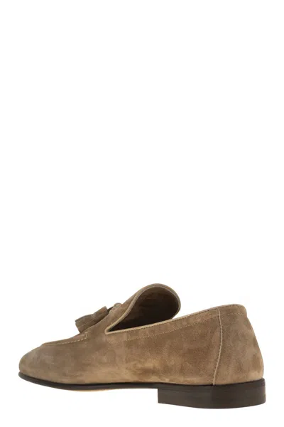 Brunello Cucinelli Men Suede Moccasins With Tassels