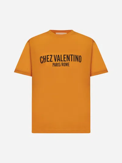 Valentino Cotton T-shirt With Chez Print