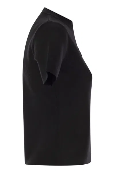 Max Mara Adelio Black Viscose Blend T-shirt