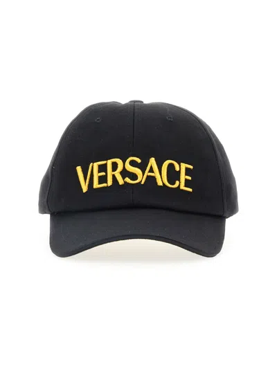Shop Versace Embroidered Logo Baseball Cap