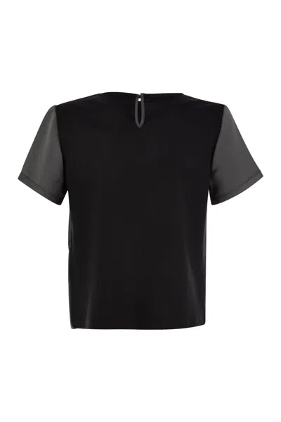 Weekend Max Mara Amburgo - Satin And Jersey T-shirt