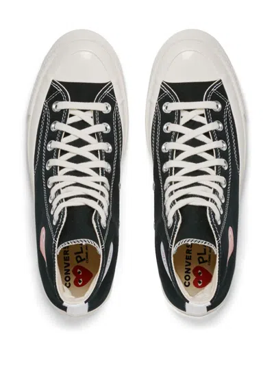 Comme Des Garçons Play Play Converse Cotton High Sneakers In Black