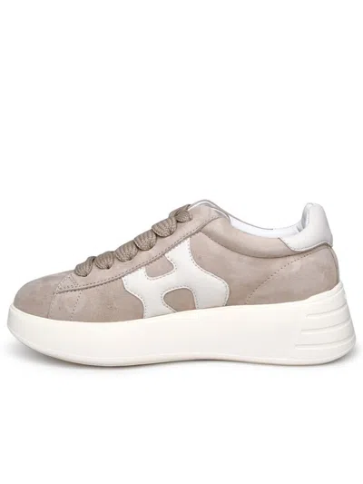 Hogan Beige Rebel Suede Sneakers In Beige