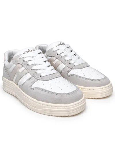 Hogan H630 Leather And Suede Sneakers In Multicolor