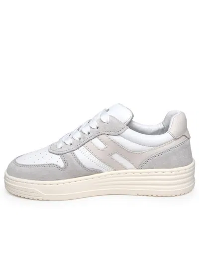 Hogan H630 Leather And Suede Sneakers In Multicolor