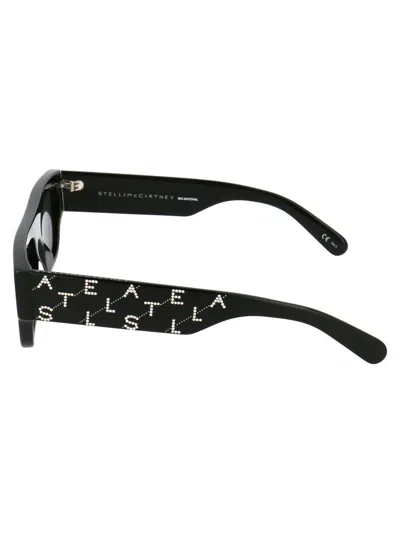Stella Mccartney Sc0210s Sunglasses In 004 Black Black Smoke