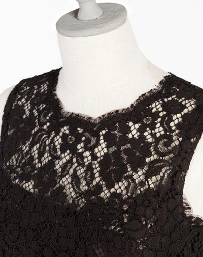 Shop Dolce & Gabbana Cord Lace Sleeveless Top In Black