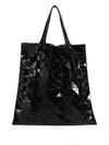 Bao Bao Issey Miyake Prism Basic Metallic Faux Leather Tote In Black