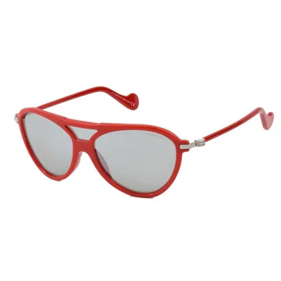 MONCLER RED INJECTED SUNGLASSES 