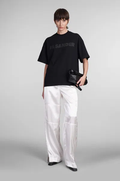 Jil Sander Cotton Jersey T-shirt With Logo In Black