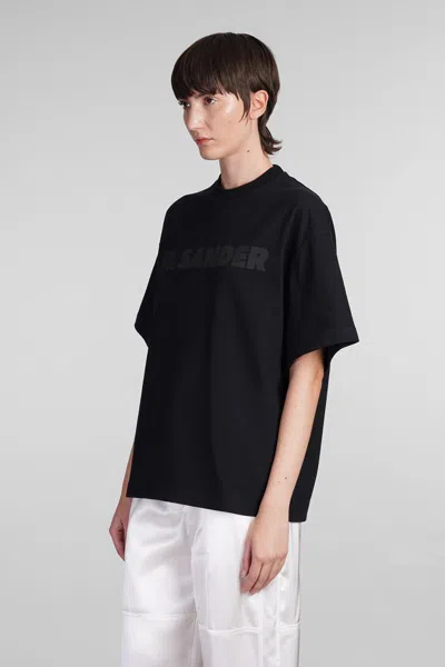 Jil Sander Cotton Jersey T-shirt With Logo In Black