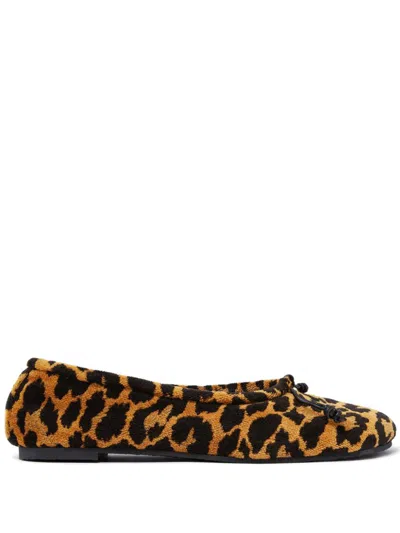 Stella Mccartney Ryder Leopard Print Ballet Flats In Multicolor