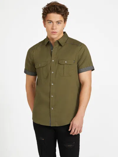 Guess Factory Howard Pocket Shirt In Green