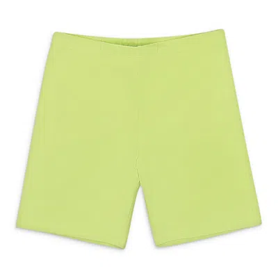 Callipygian Lime Biker Shorts In Green