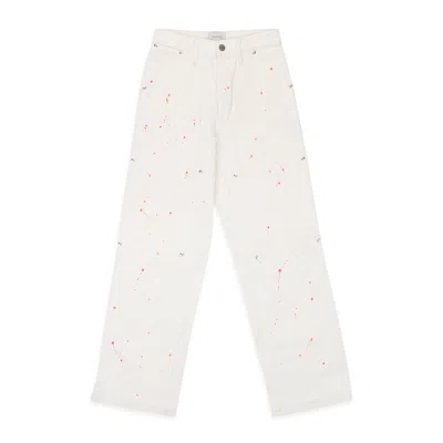 Tanaka Work White Straight Jeans In White