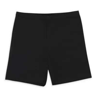 Callipygian Elasticated Biker Shorts In Black