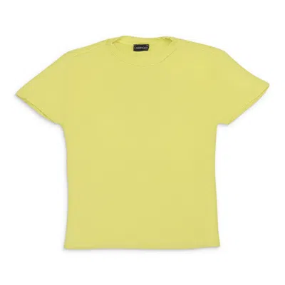 Callipygian Crew-neck T-shirt In Yellow