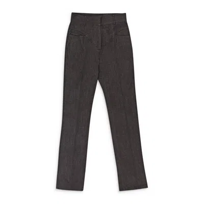 Callipygian Yoke Black Jeans In Black