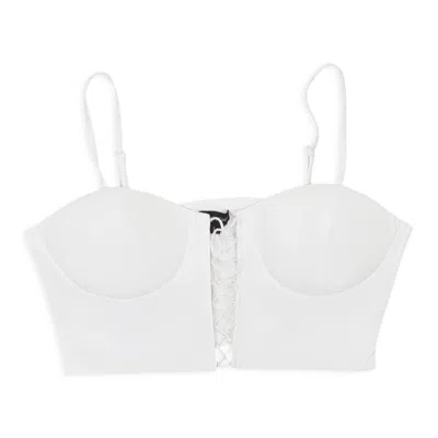 Callipygian Top White Bra In White