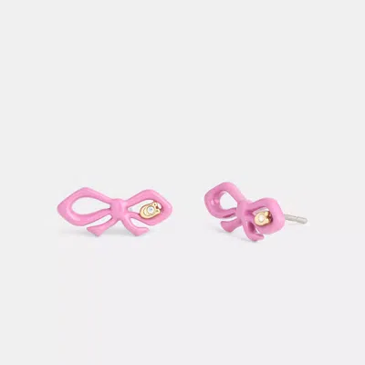 COACH OUTLET RESIN MINI BOW STUD EARRINGS 