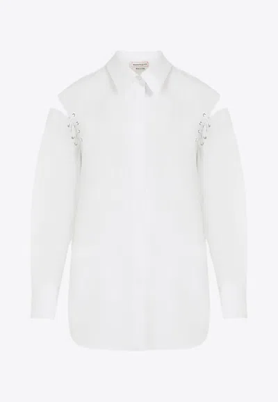 Alexander Mcqueen Cotton Shirt In White