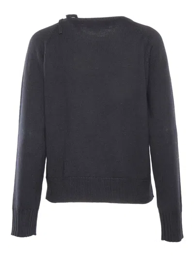 Ballantyne R Neck Pullover In Black