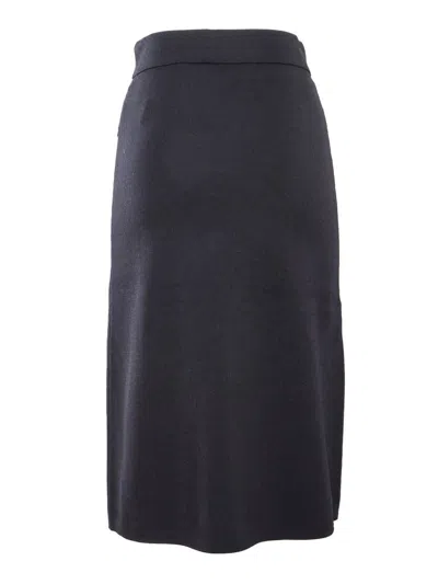 Elisabetta Franchi Midi Skirt In Black