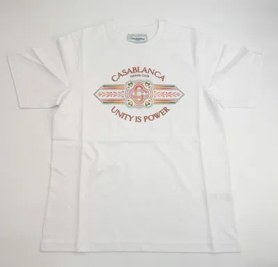 Casablanca Unity Is Power Graphic T-shirt In White In White