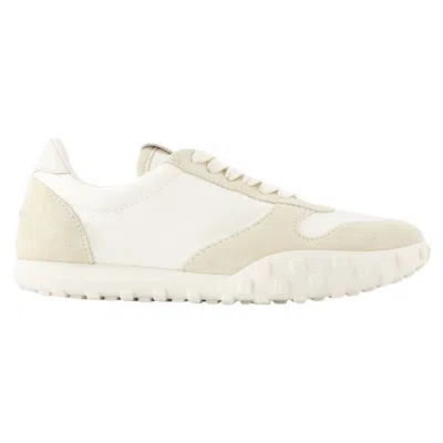 Jil Sander Women White Leather And Suede Moon Sneakers In White