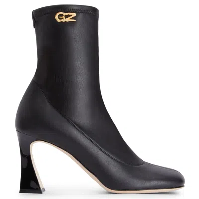 Giuseppe Zanotti Alethaa 90mm Ankle Leather Boots In Black