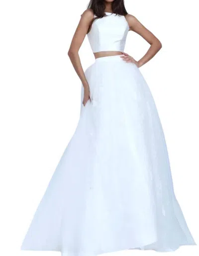 Sherri Hill A-line Prom Dress In Ivory In Multi