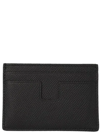 Tom Ford Grained Leather Small Classic Card Holder Accessories In Black
