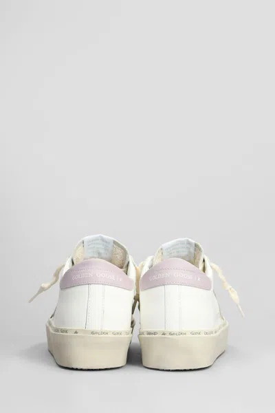 Golden Goose Hi Star Sneakers In White Leather In White