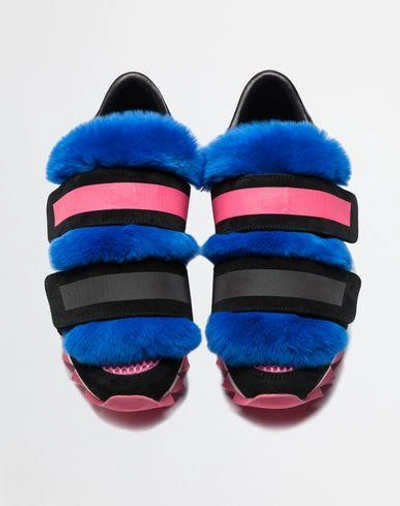 Shop Dolce & Gabbana Leather Sneakers With Fur Details In Pink
