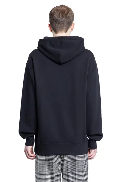 Valentino Man Black Sweatshirts In Black