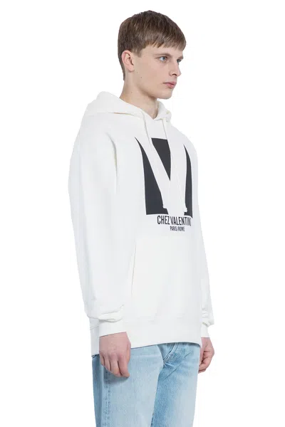 Valentino Man White Sweatshirts In White