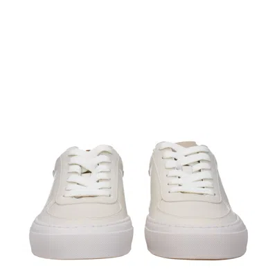 Moncler Monclub Classic Sneakers Crafted With White Smooth Leather In White