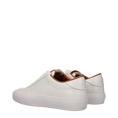Moncler Monclub Classic Sneakers Crafted With White Smooth Leather In White
