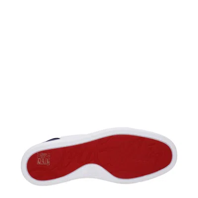 Christian Louboutin Louboutin Sneakers Fun Louis Junior Mens Leather White/jacaranda